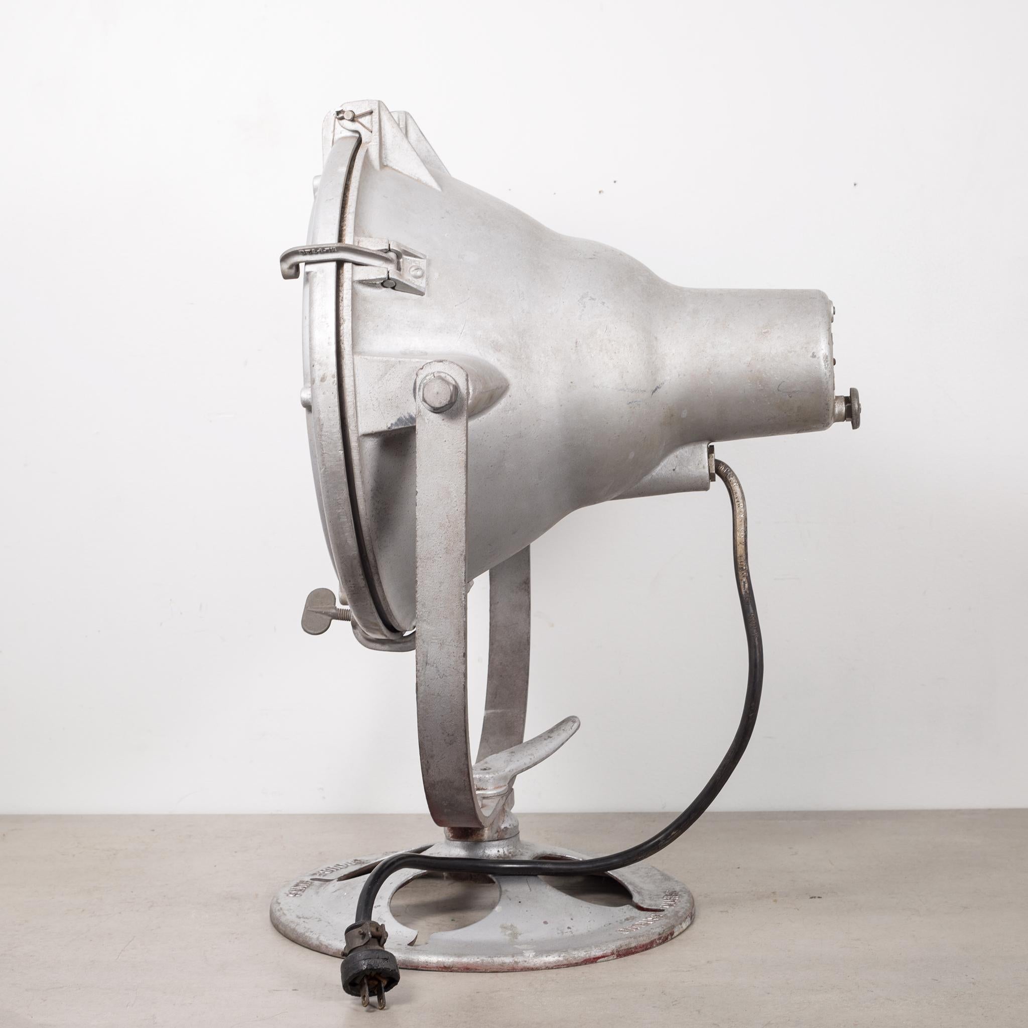 Industrial Antique Crouse Hinds U.S. Navy Spotlight, circa 1940