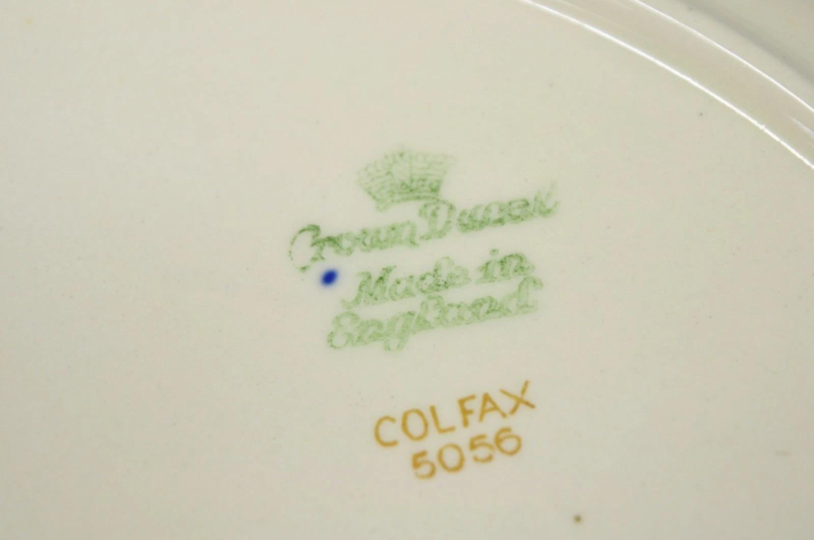 Antike Crown Ducal England Colfax Englisch Regency Kobaltblau & Gold 41 Stk. im Angebot 7