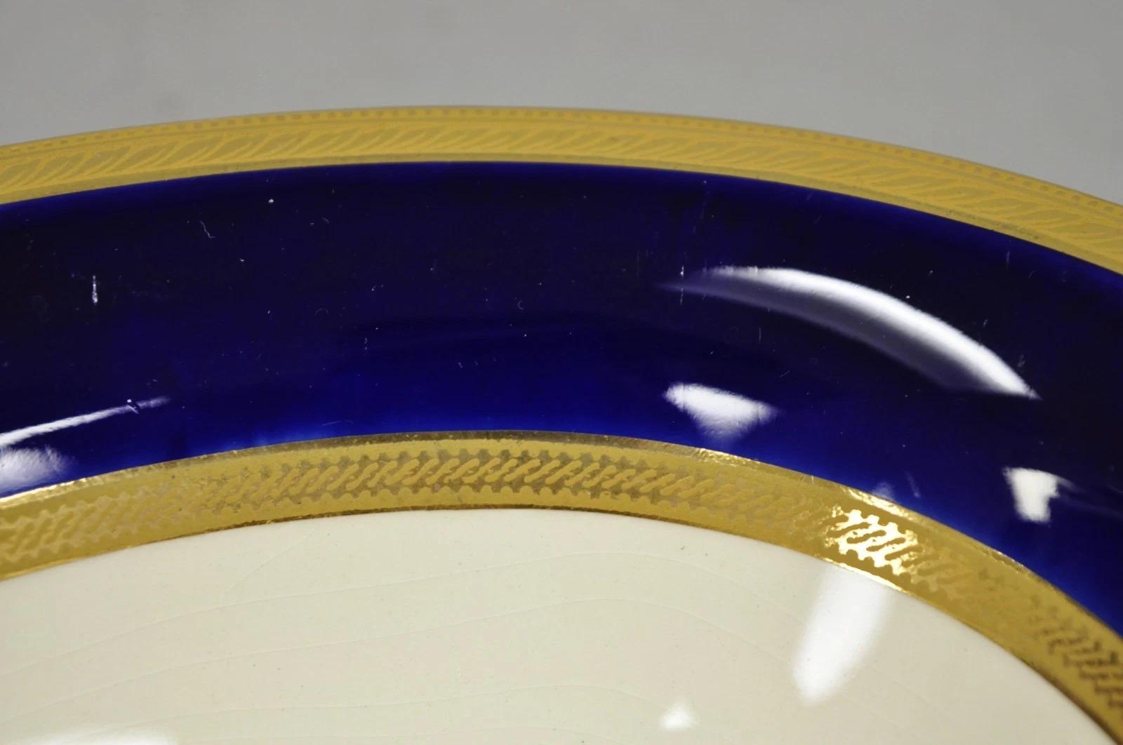 Antike Crown Ducal England Colfax Englisch Regency Kobaltblau & Gold 41 Stk. im Angebot 8