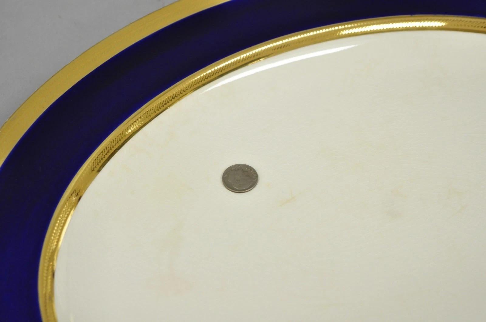 Antike Crown Ducal England Colfax Englisch Regency Kobaltblau & Gold 41 Stk. im Angebot 4