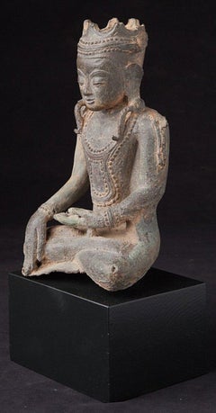 Antique Crowned Buddha Fragment from Burma Original Buddhas