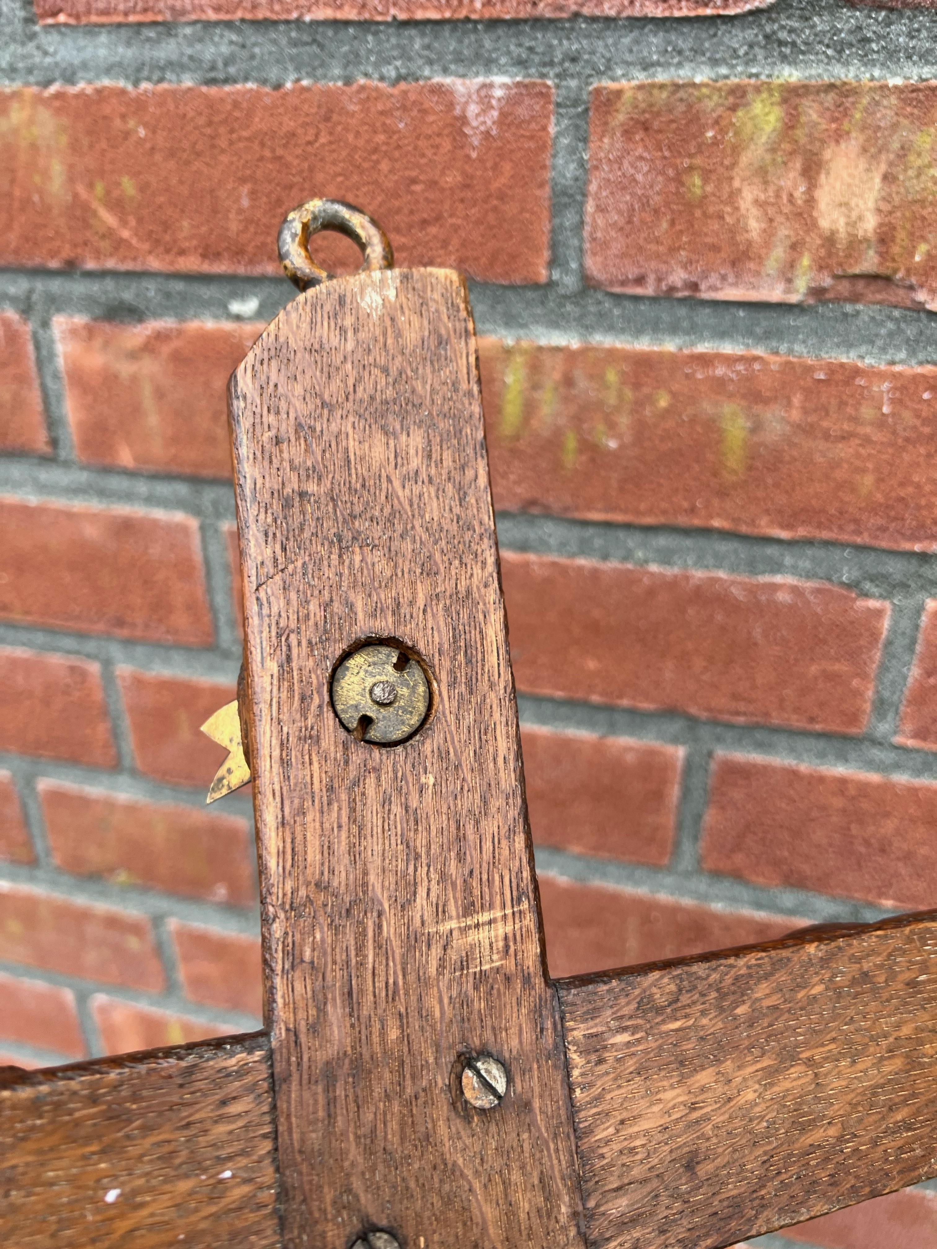 Antique Crucifix w. Fine Bronze Corpus and Stunning Hand Carved Nutwood Cross 3