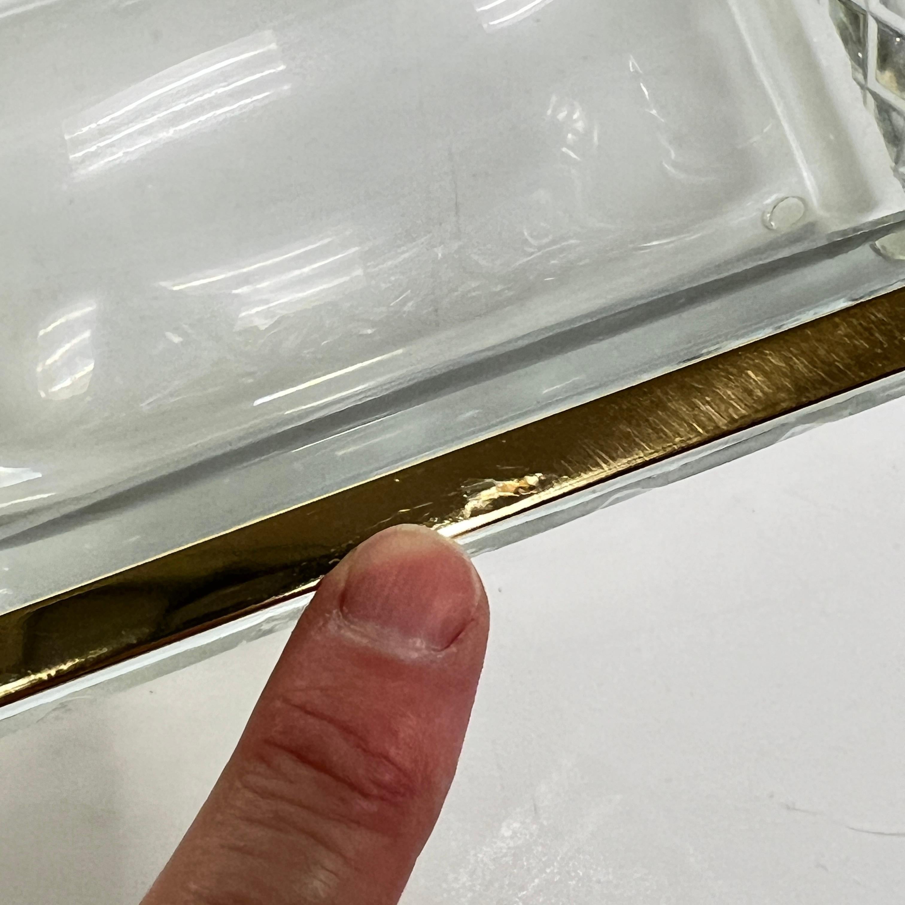 Antiguo Cofre / Caja de Cristal y Latón Dorado en venta 8