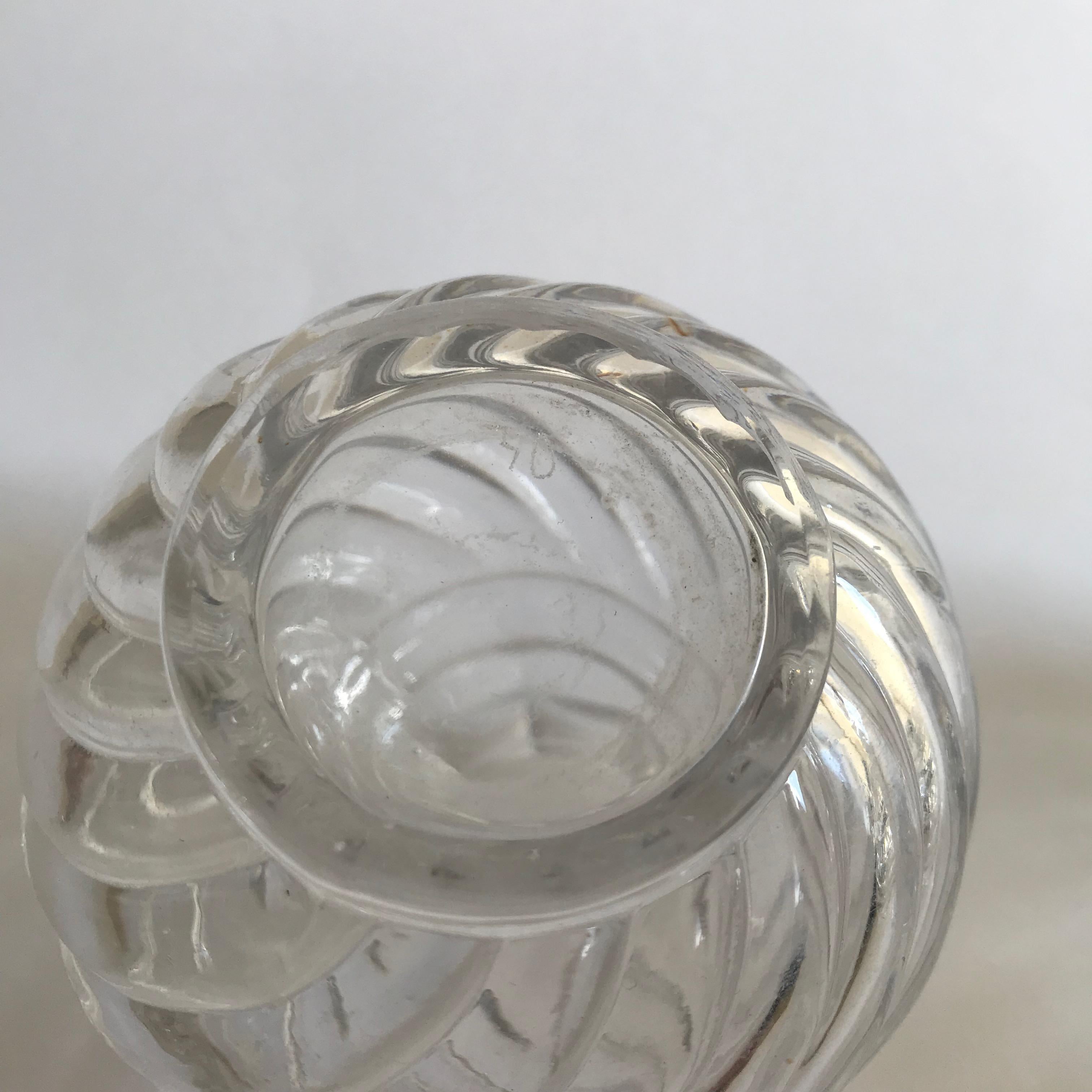 Antique Crystal Bamboo Swirl Perfume Bottles by Baccarat 2