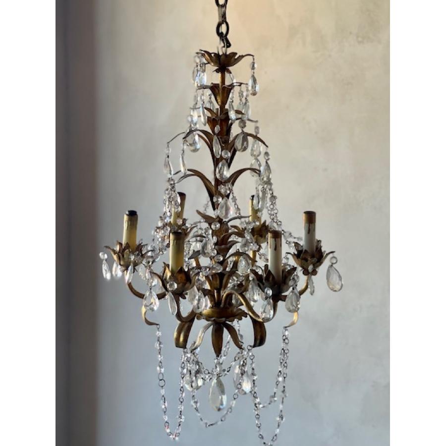 Antique Gold & Crystal Chandelier, 19th C.
Dimensions - 16