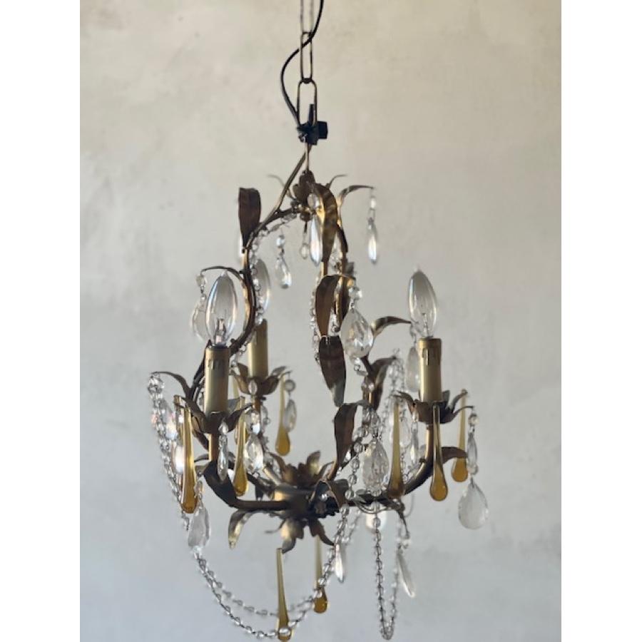 French Antique Crystal Chandelier, 19th C. For Sale