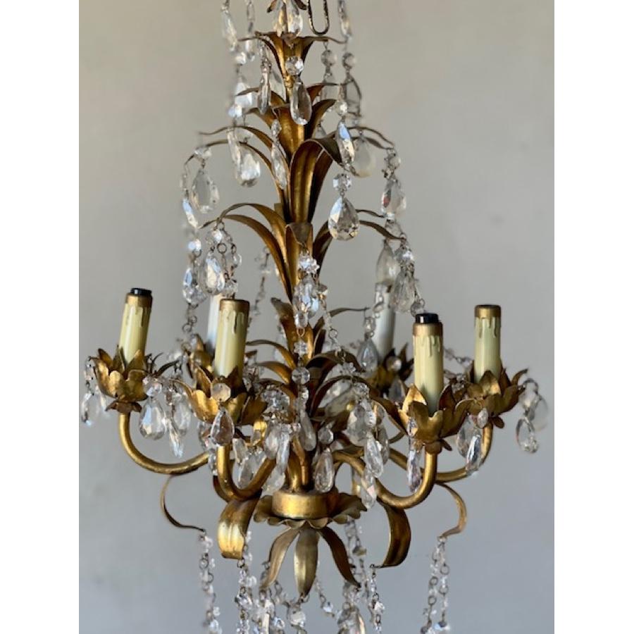 Antique Crystal Chandelier, 19th C. In Good Condition For Sale In Scottsdale, AZ
