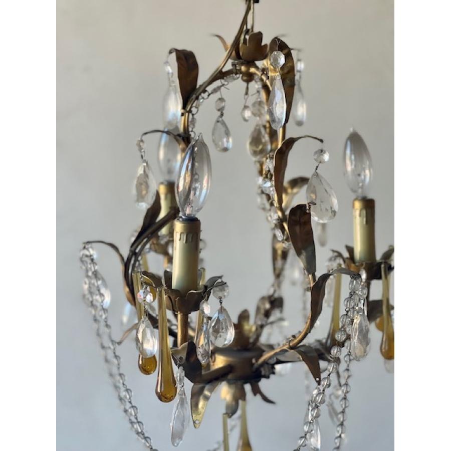 Antique Crystal Chandelier, 19th C. In Good Condition For Sale In Scottsdale, AZ