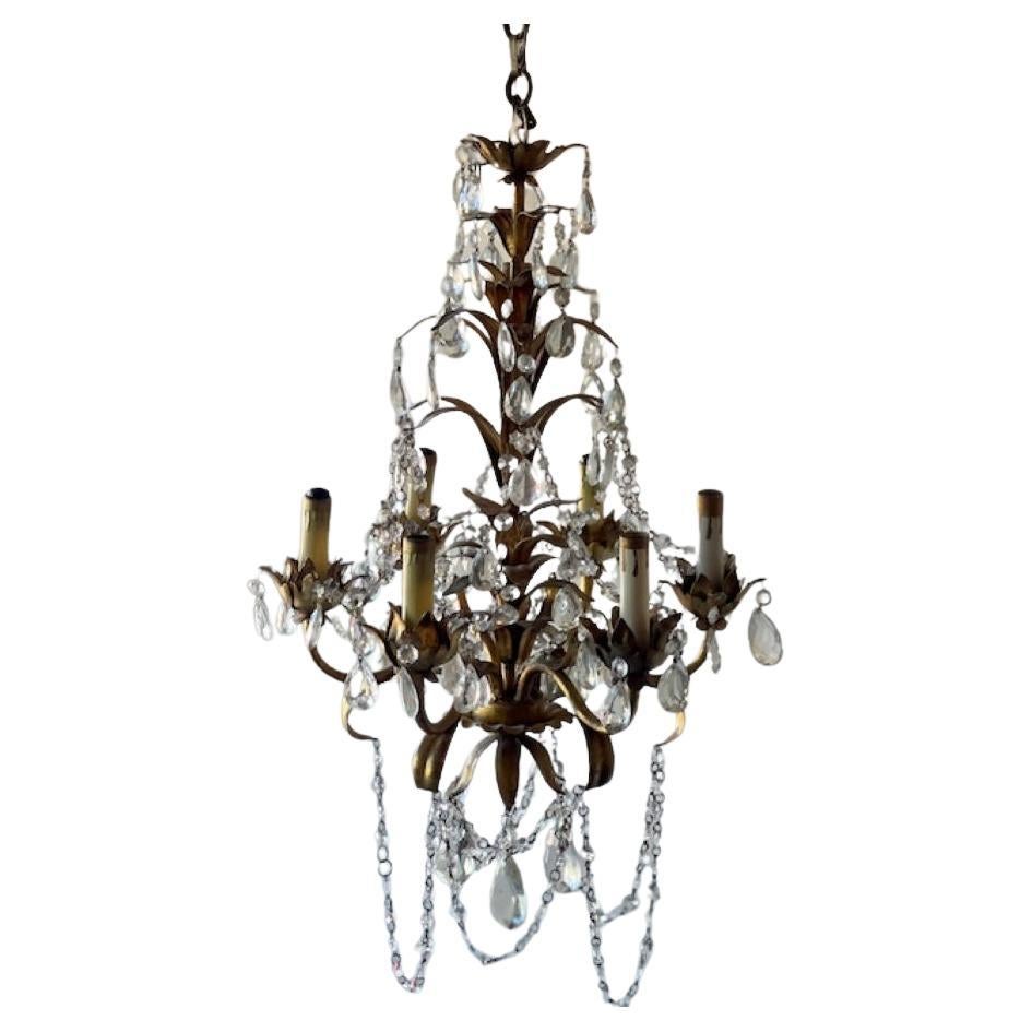 Antique Crystal Chandelier, 19th C. For Sale