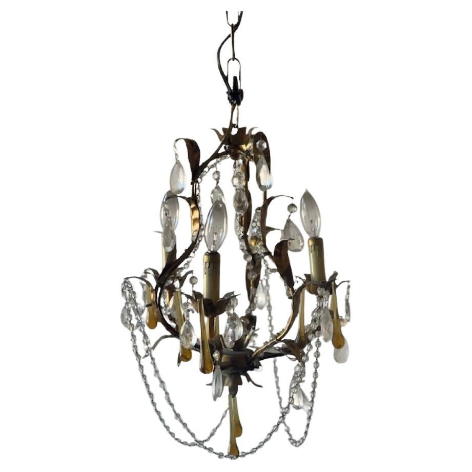 Antique Crystal Chandelier, 19th C. For Sale