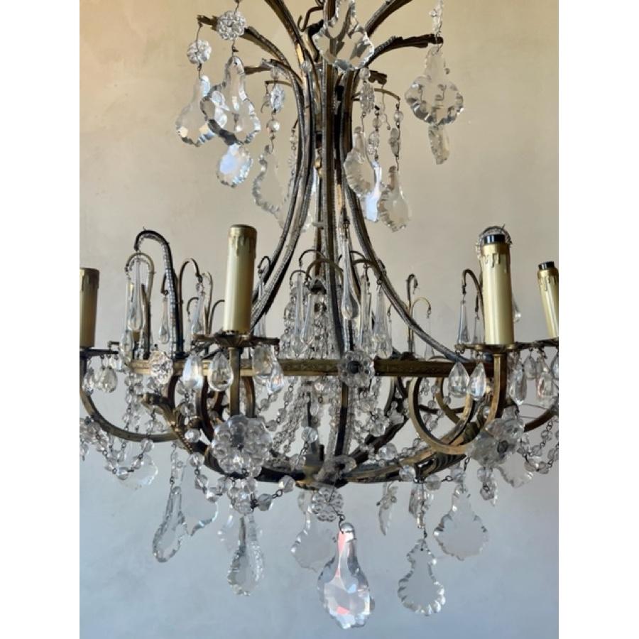 Antique Crystal Chandelier, 19th Century For Sale 5