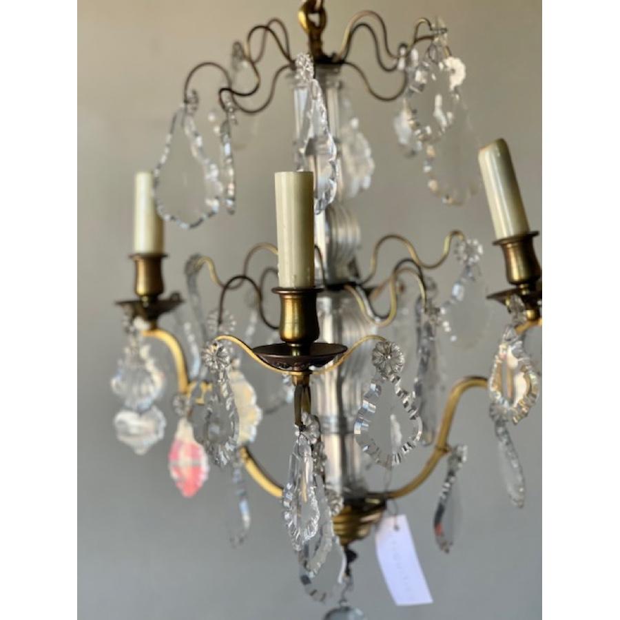 Antique Crystal Chandelier, 19th Century In Good Condition For Sale In Scottsdale, AZ