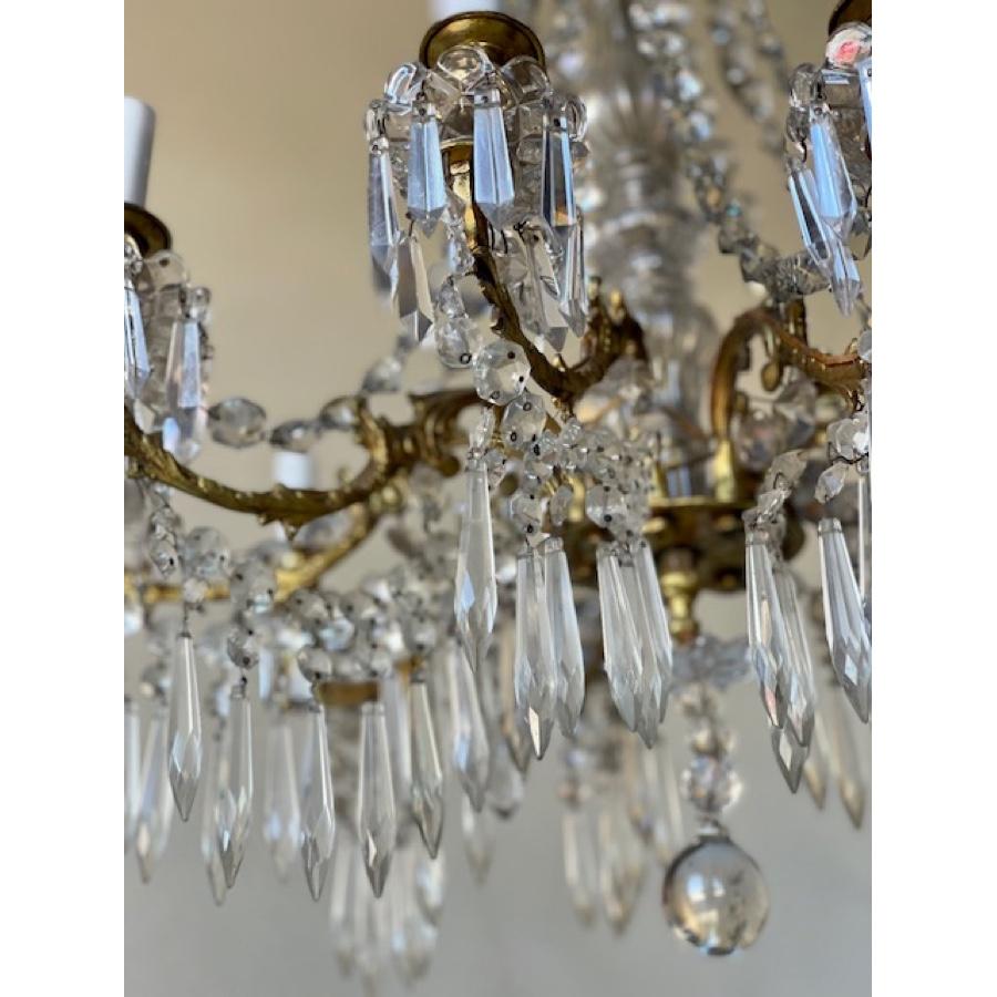 Antique Crystal Chandelier, 19th Century For Sale 1