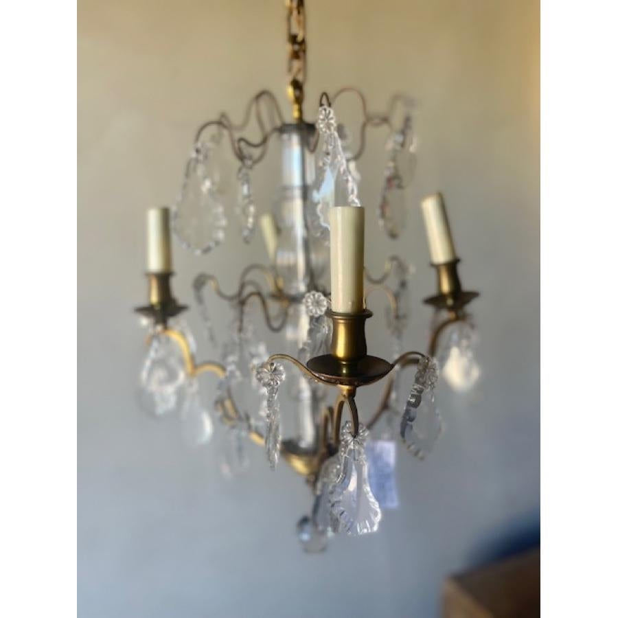 Antico lampadario di cristallo, XIX secolo in vendita 1