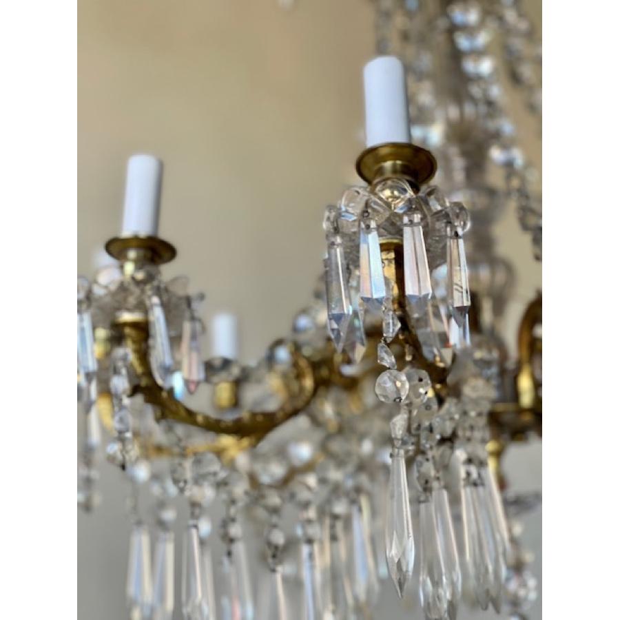 Antique Crystal Chandelier, 19th Century For Sale 2