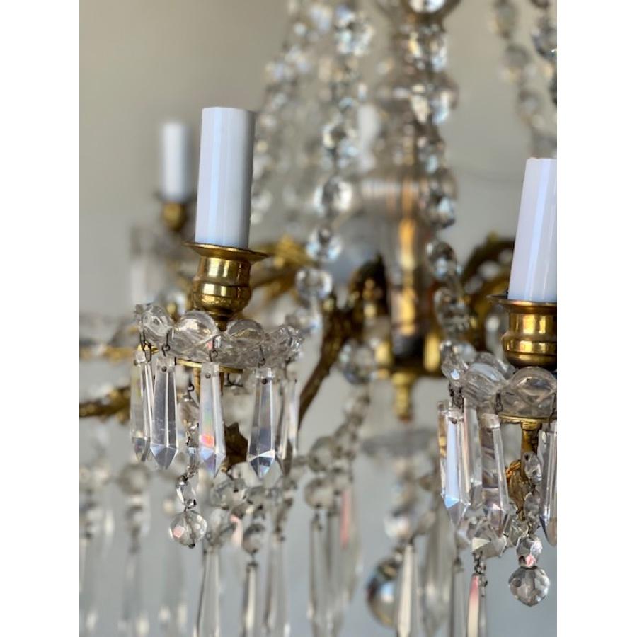 Antique Crystal Chandelier, 19th Century For Sale 3