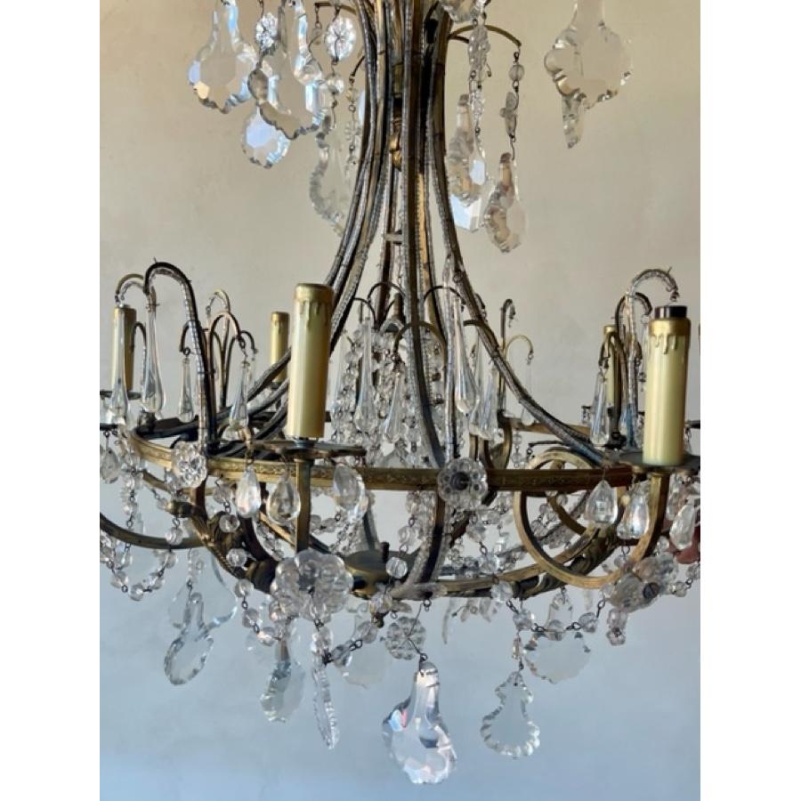 Antique Crystal Chandelier, 19th Century For Sale 4