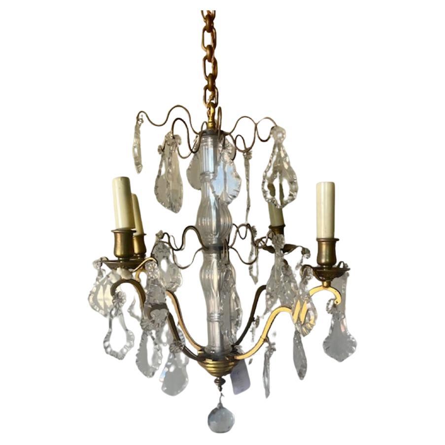Antique Crystal Chandelier, 19th Century For Sale