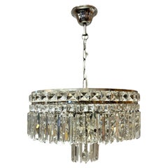 Antique Crystal Chandelier / Flush Mount, 1950s