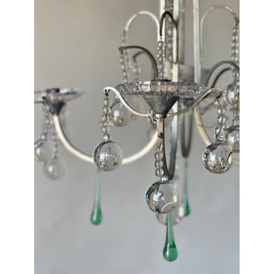 Antique Crystal Chandelier In Good Condition For Sale In Scottsdale, AZ
