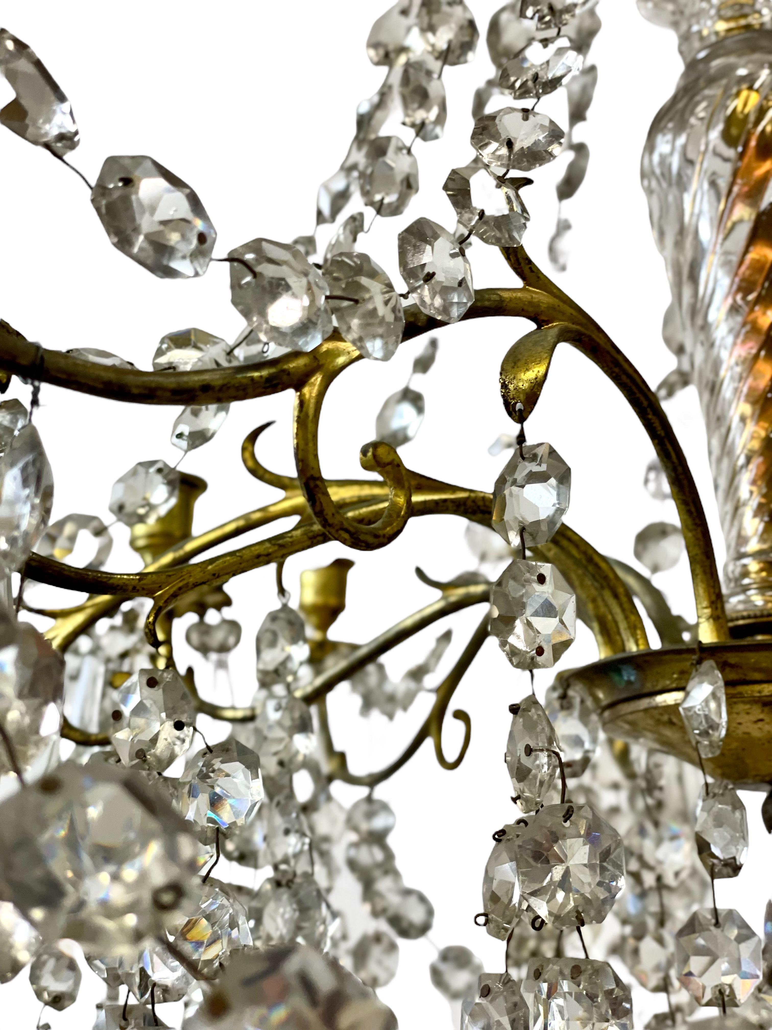 1880s French Crystal Chandelier of 12 Lights  For Sale 1