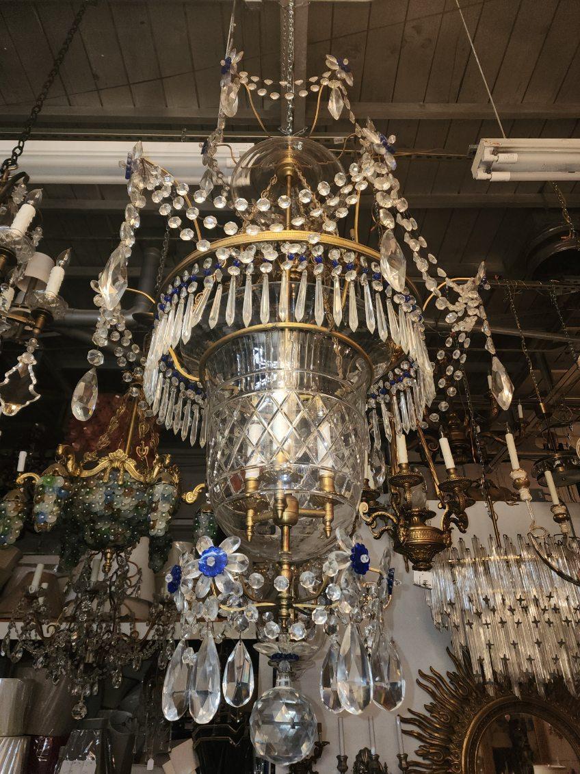 French Antique Crystal Chandeliers  For Sale