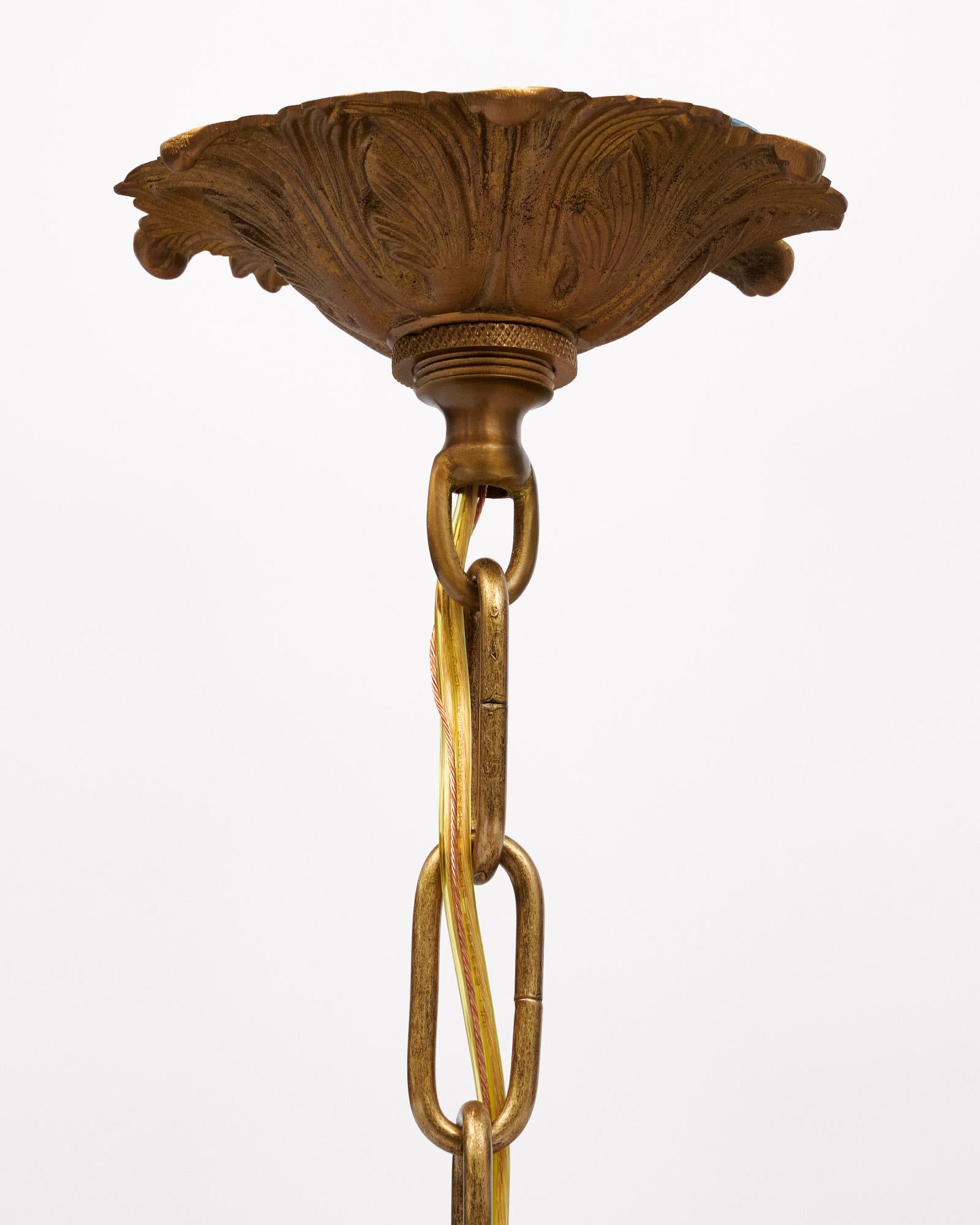 Antique French Kristall-Anhänger (Messing) im Angebot