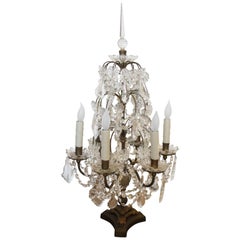 antique crystal lamps Antique Crystal Girandole Table Lamp with Glass Crystals