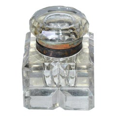 Antique Crystal Inkwell