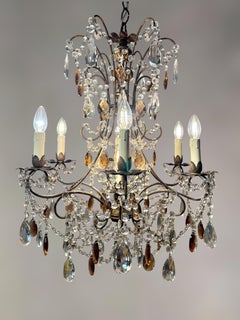 Antiker italienischer Kristallkronleuchter, 1950er Jahre