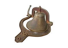 Antique Crystal Metal #1 Cast Iron Farmhouse Yoke School Church Dinner Bell 24"