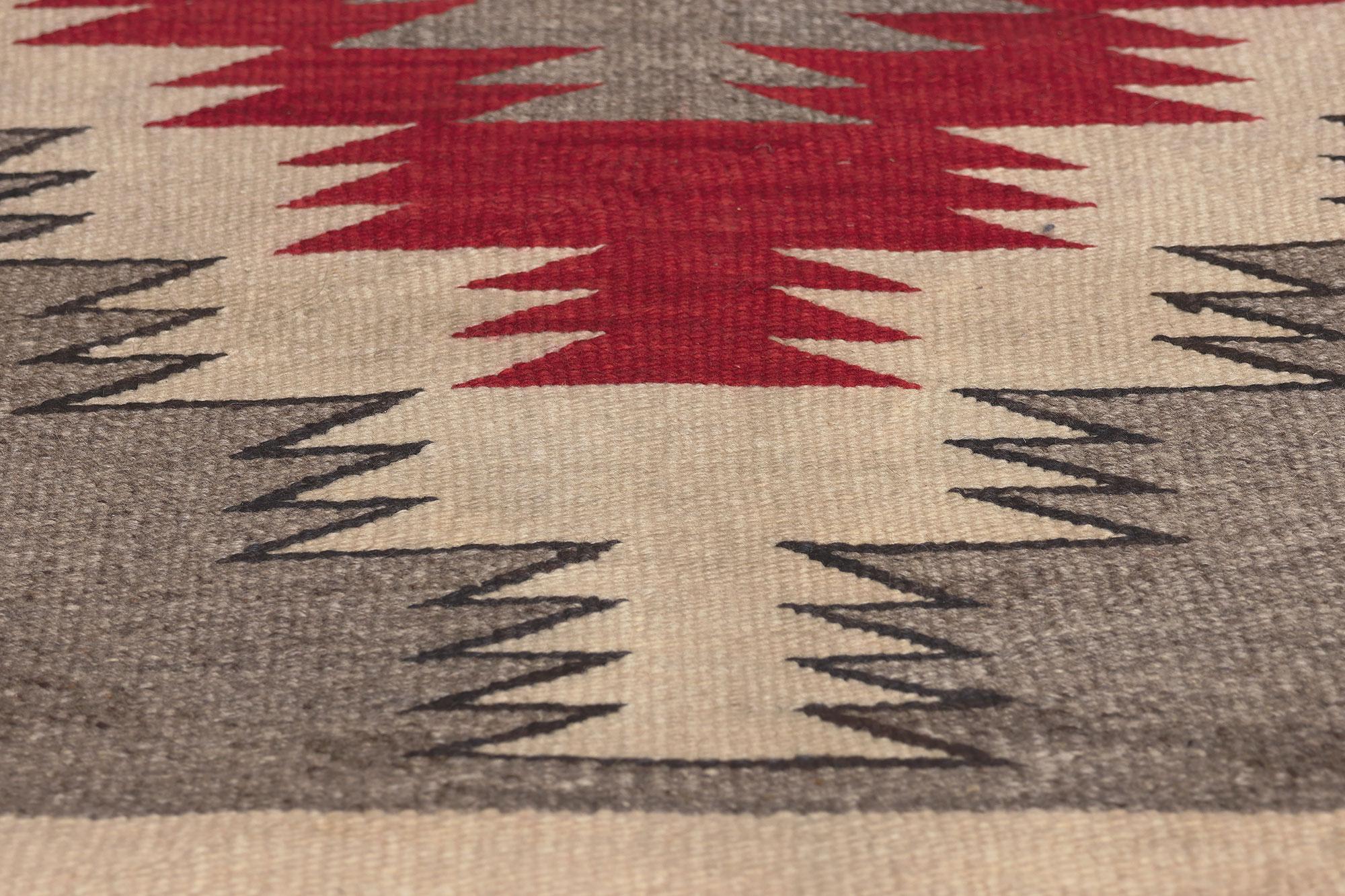 20th Century Antique Crystal Navajo Rug, Native American Meets Western Chic