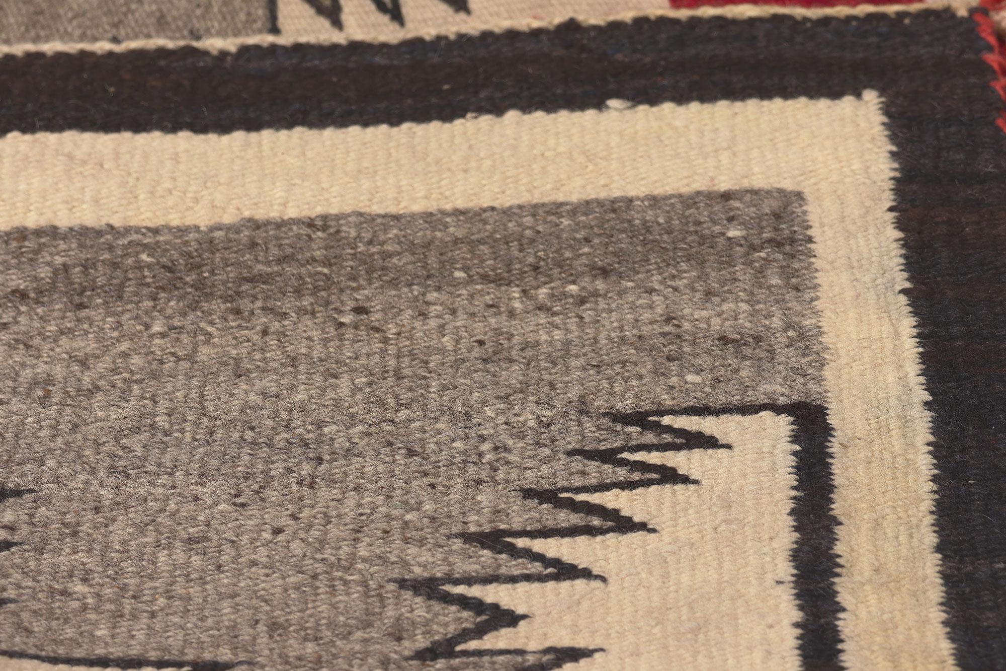 Wool Antique Crystal Navajo Rug, Native American Meets Western Chic