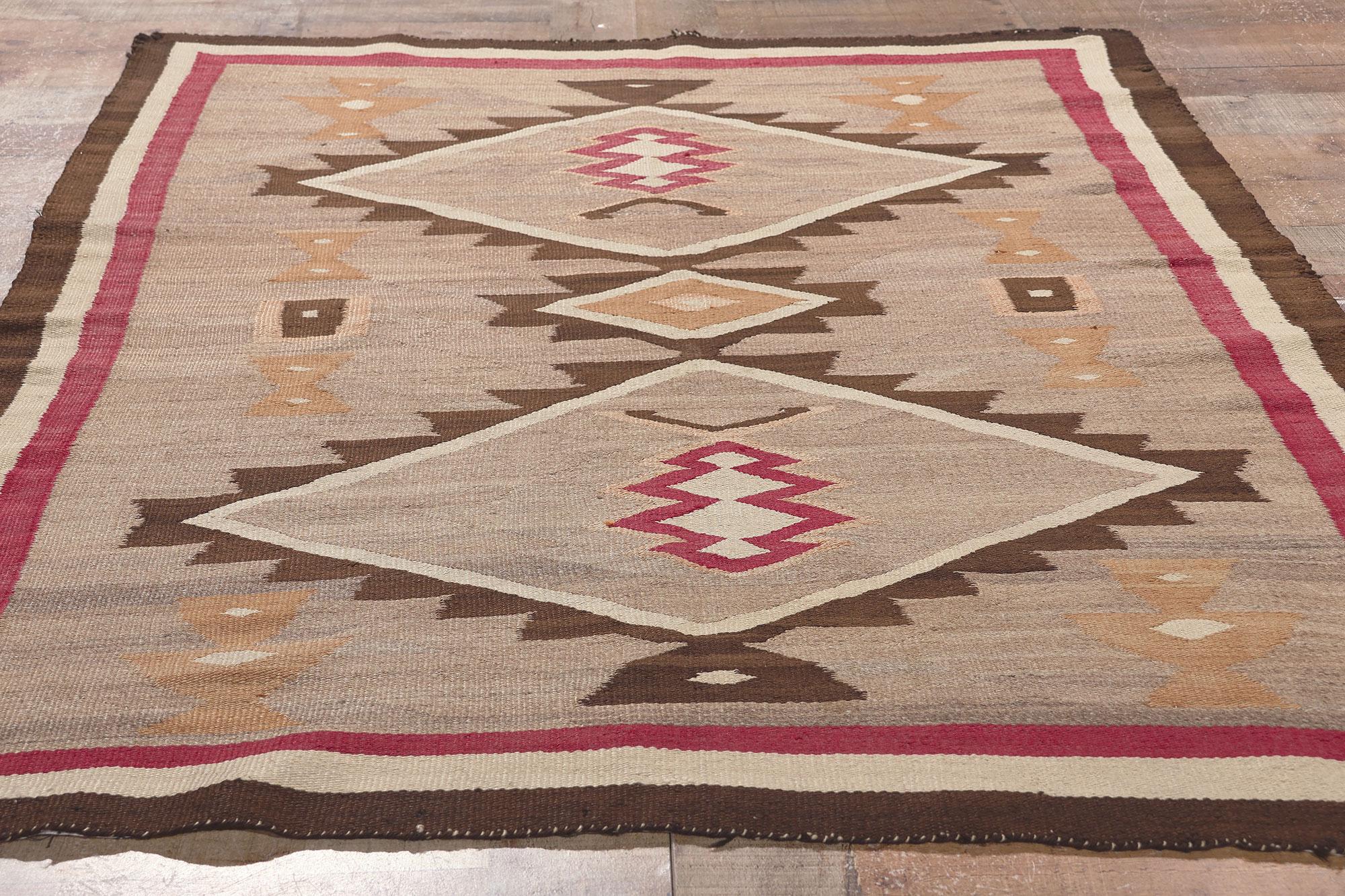 Antique Crystal Navajo Rug  Southwest Style Meets Native American 2