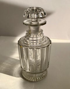Antique Step Cut Crystal Decanter