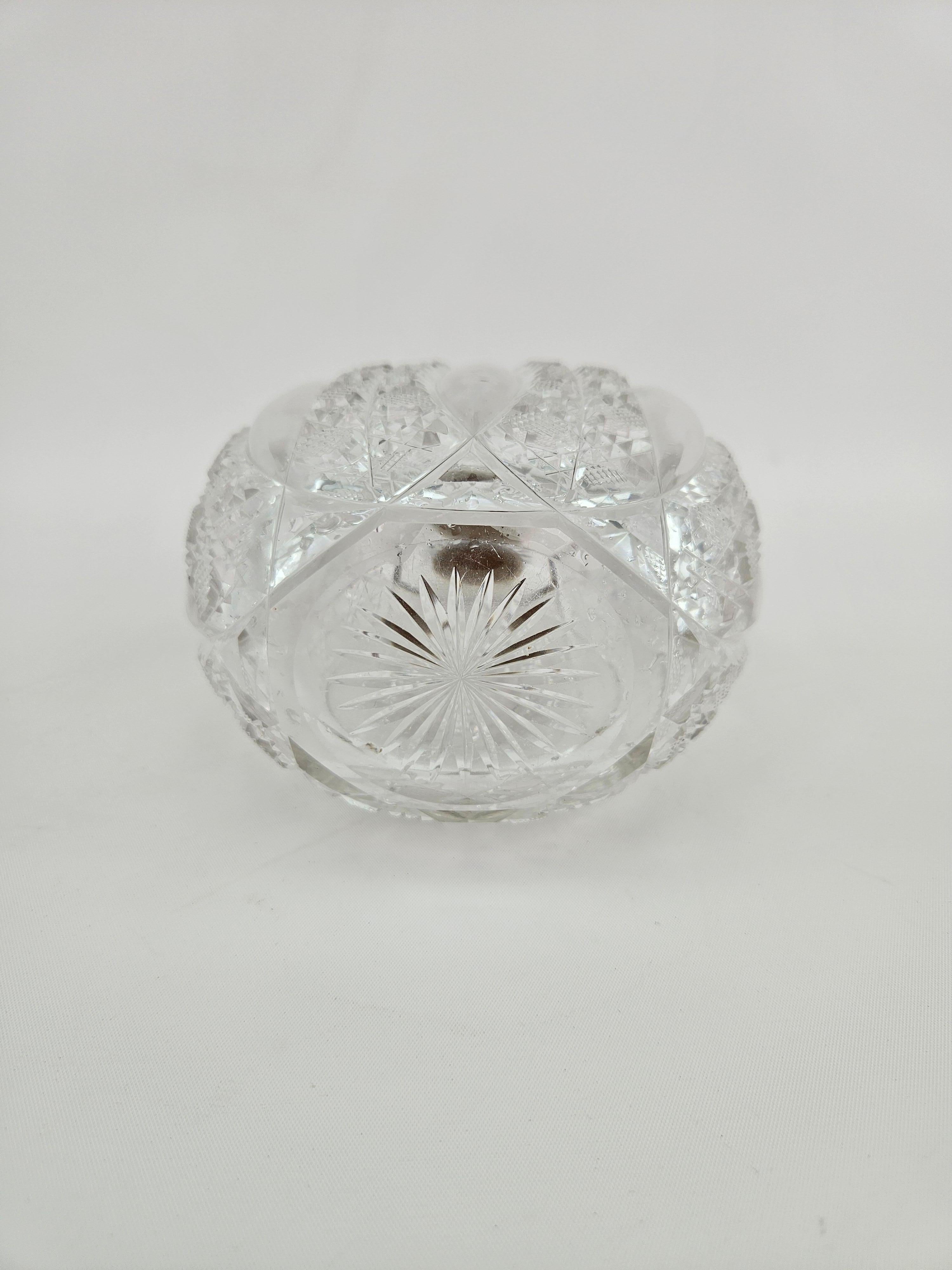 Bouteille de parfum antique en cristal avec dessus en argent sterling en vente 8