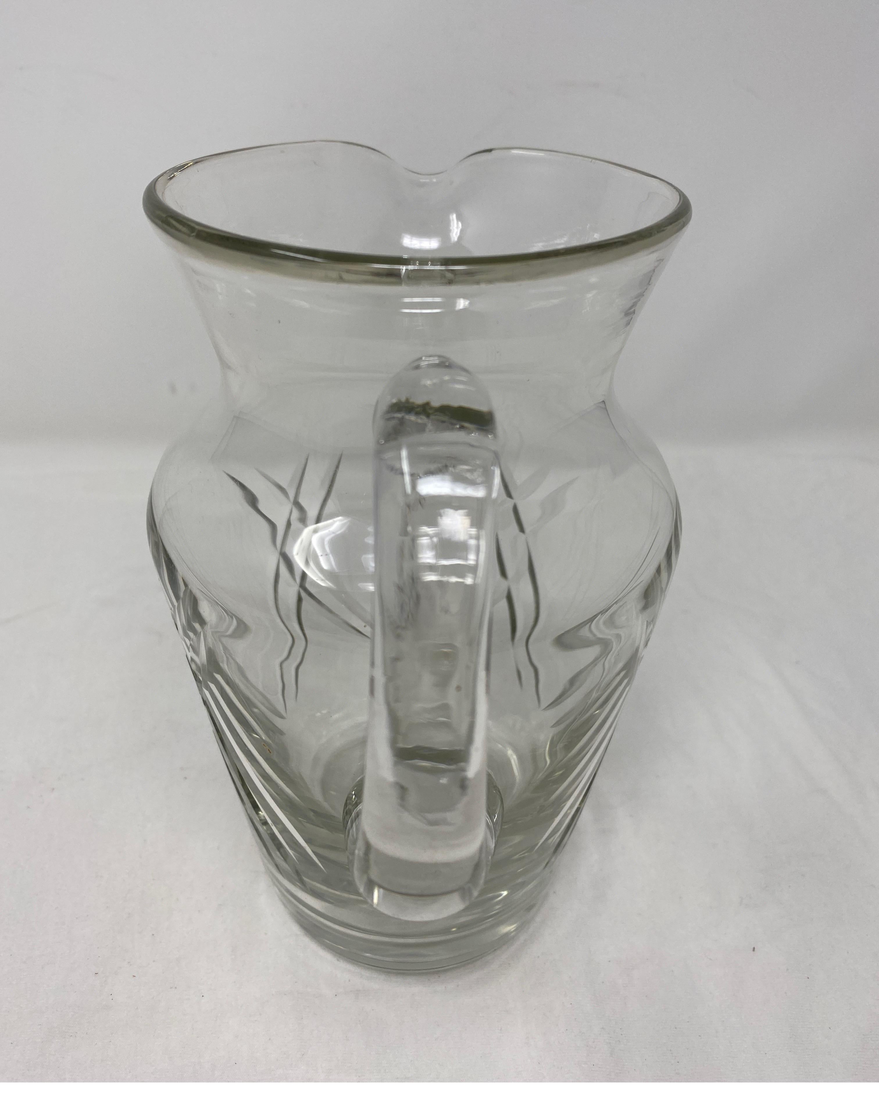Antique crystal pitcher. 19th century.

5