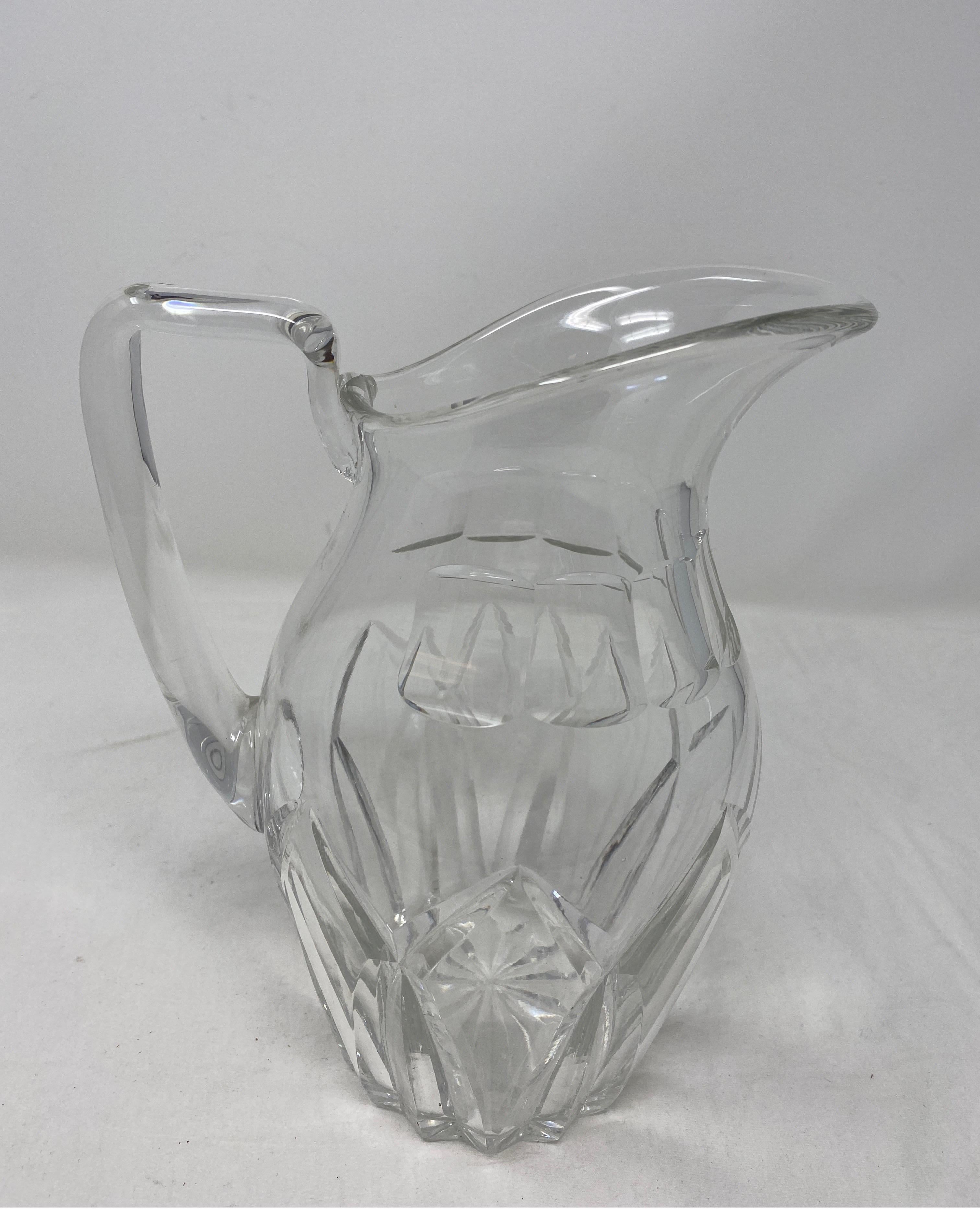 vintage crystal pitcher