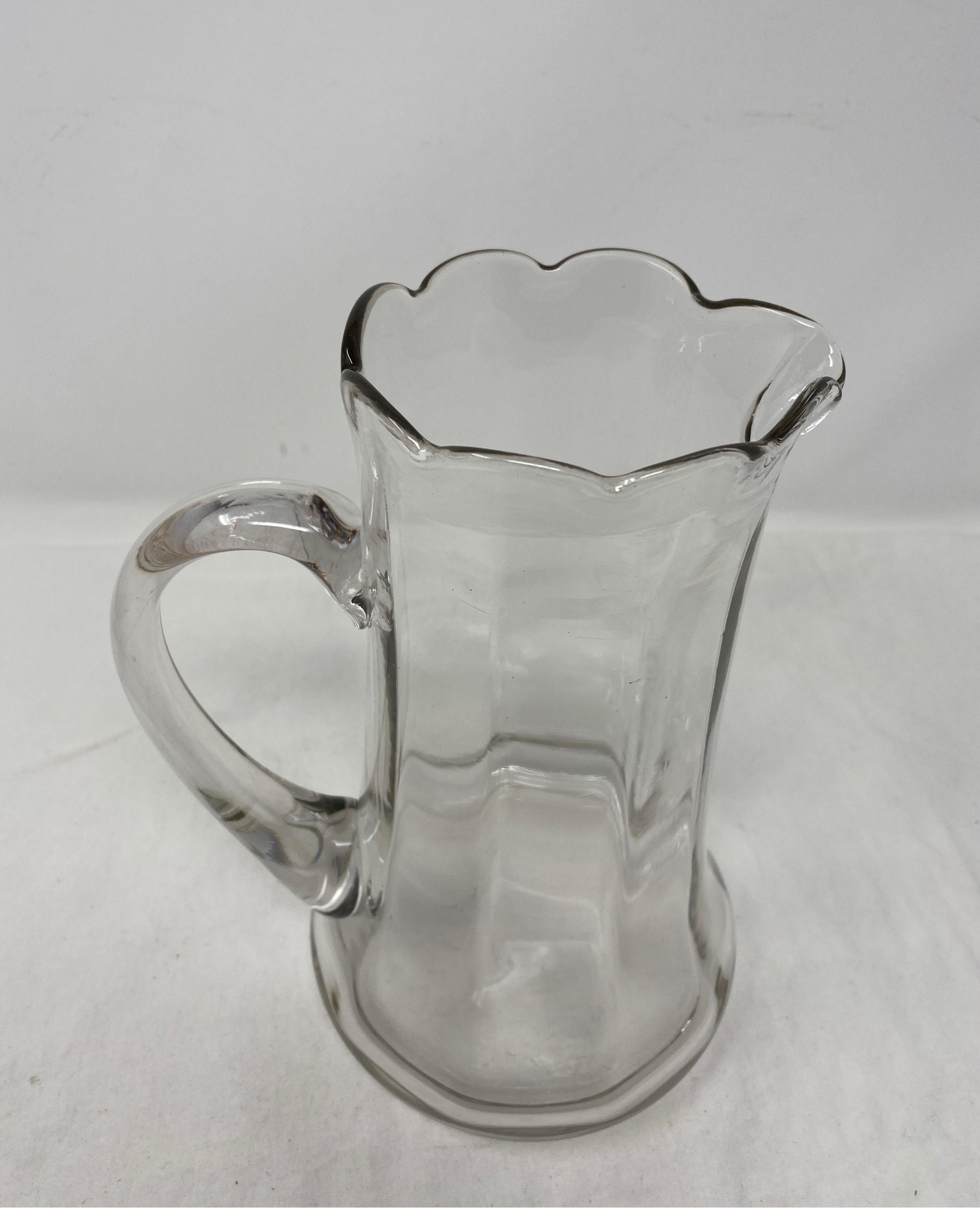 French Antique Crystal Pitcher