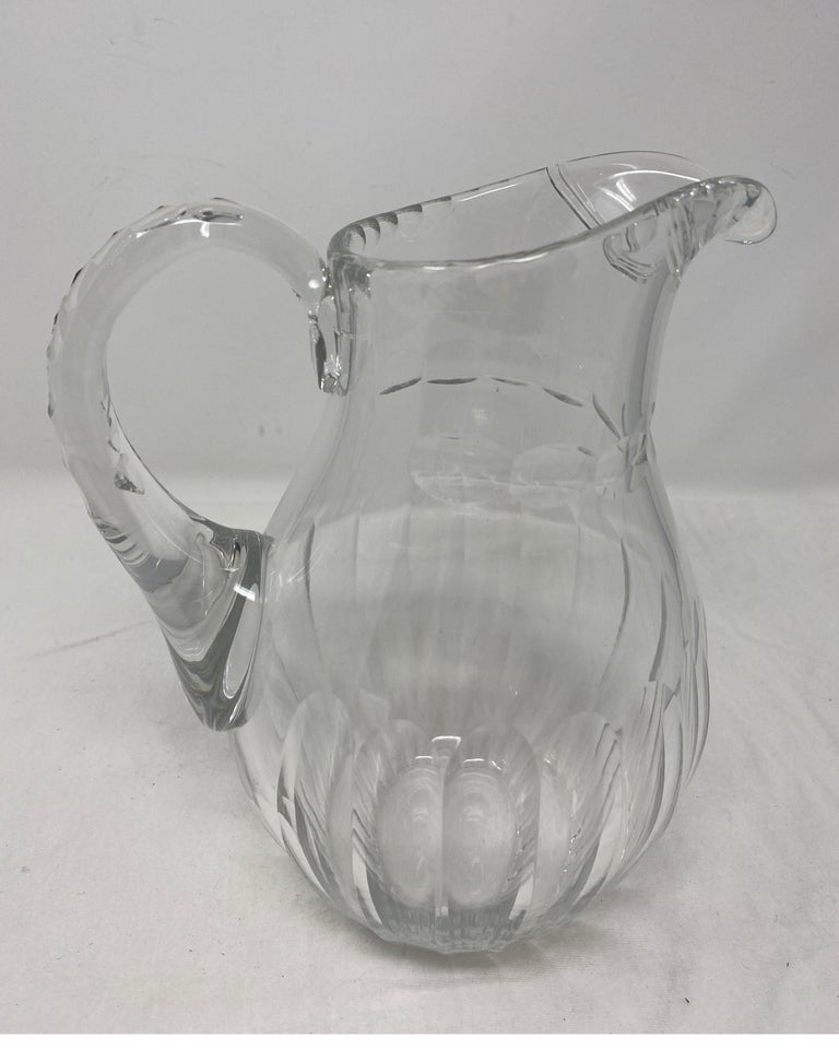 Antique Crystal Pitcher For Sale at 1stDibs