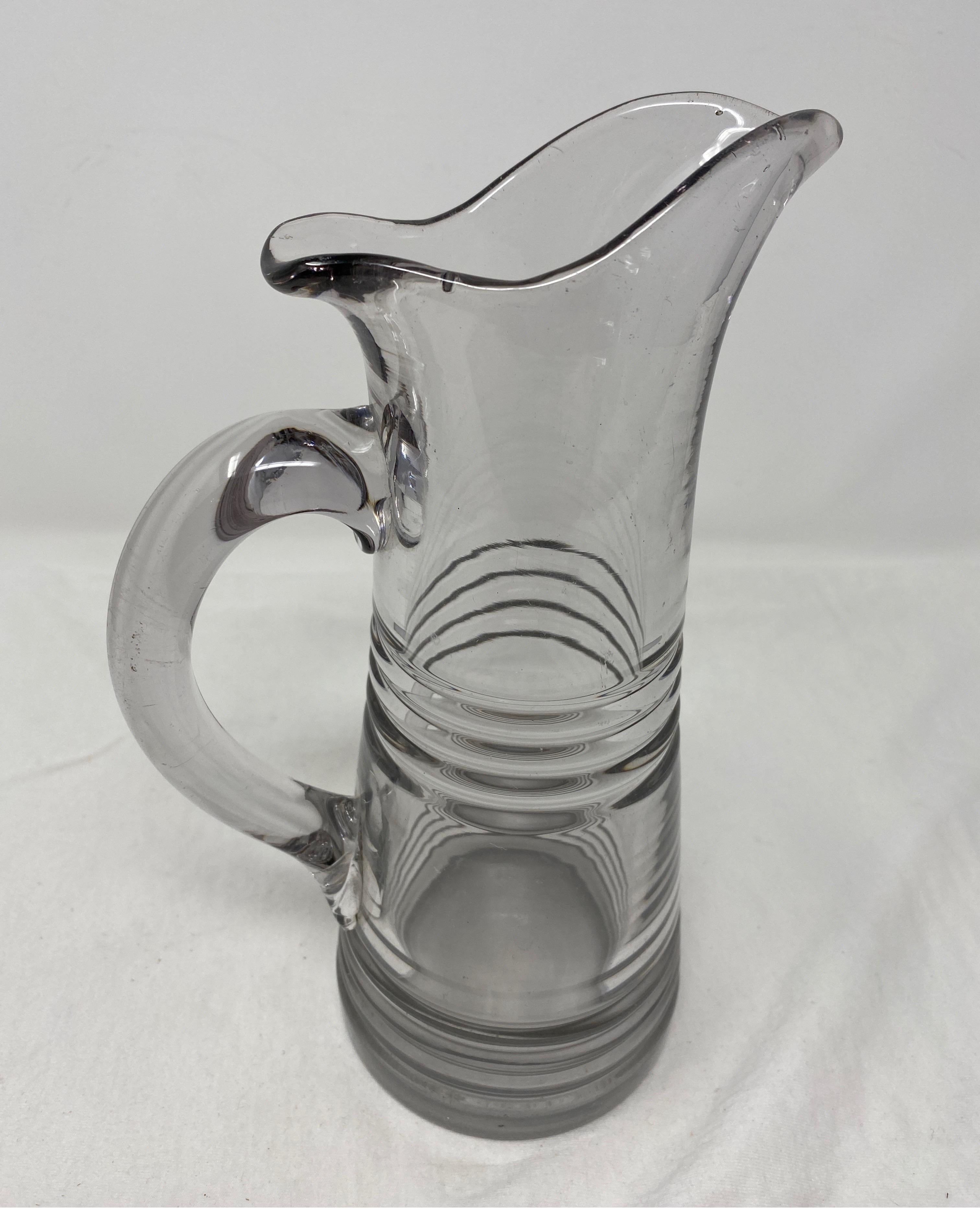 French Antique Crystal Pitcher For Sale