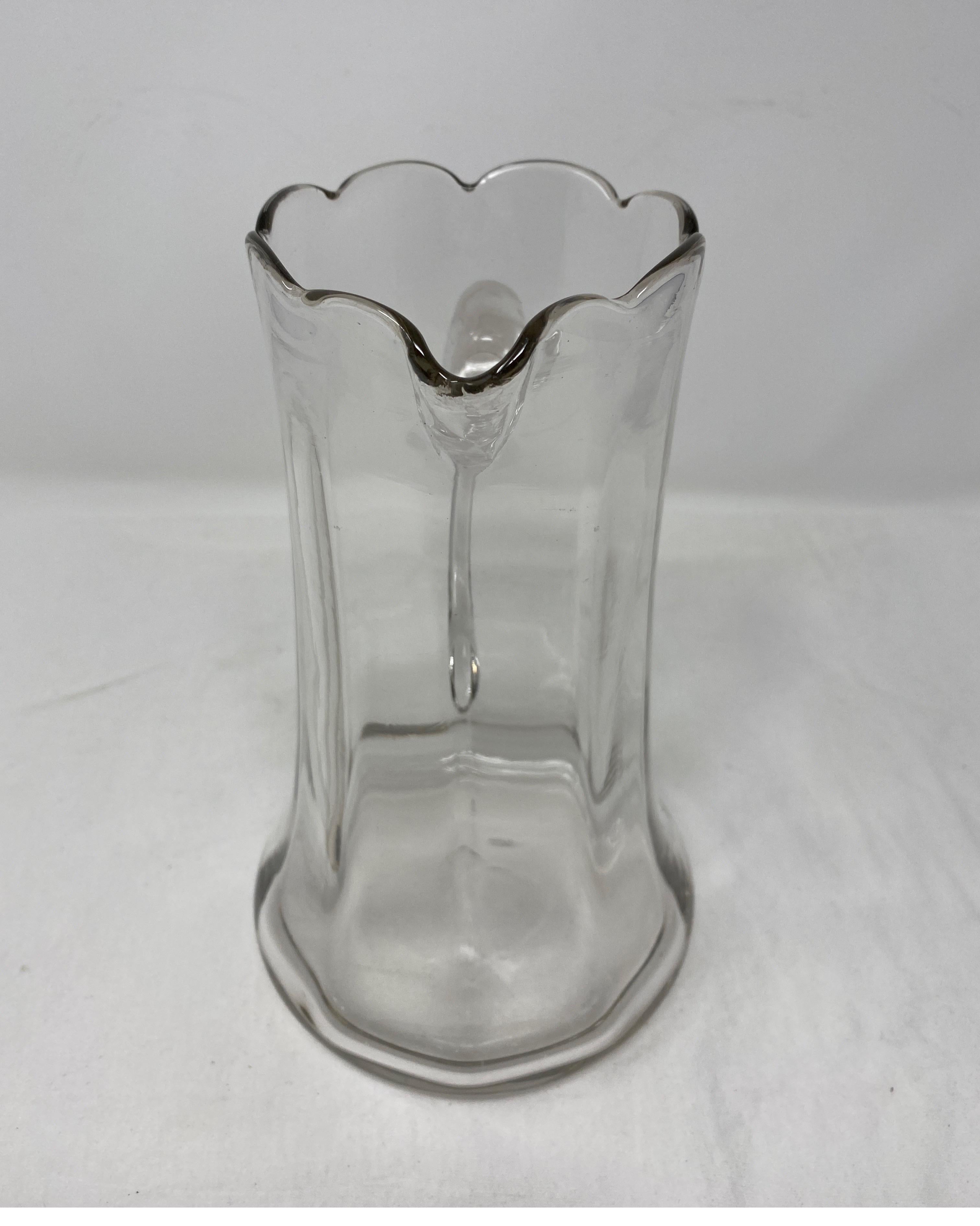 Antique Crystal Pitcher In Good Condition In Houston, TX