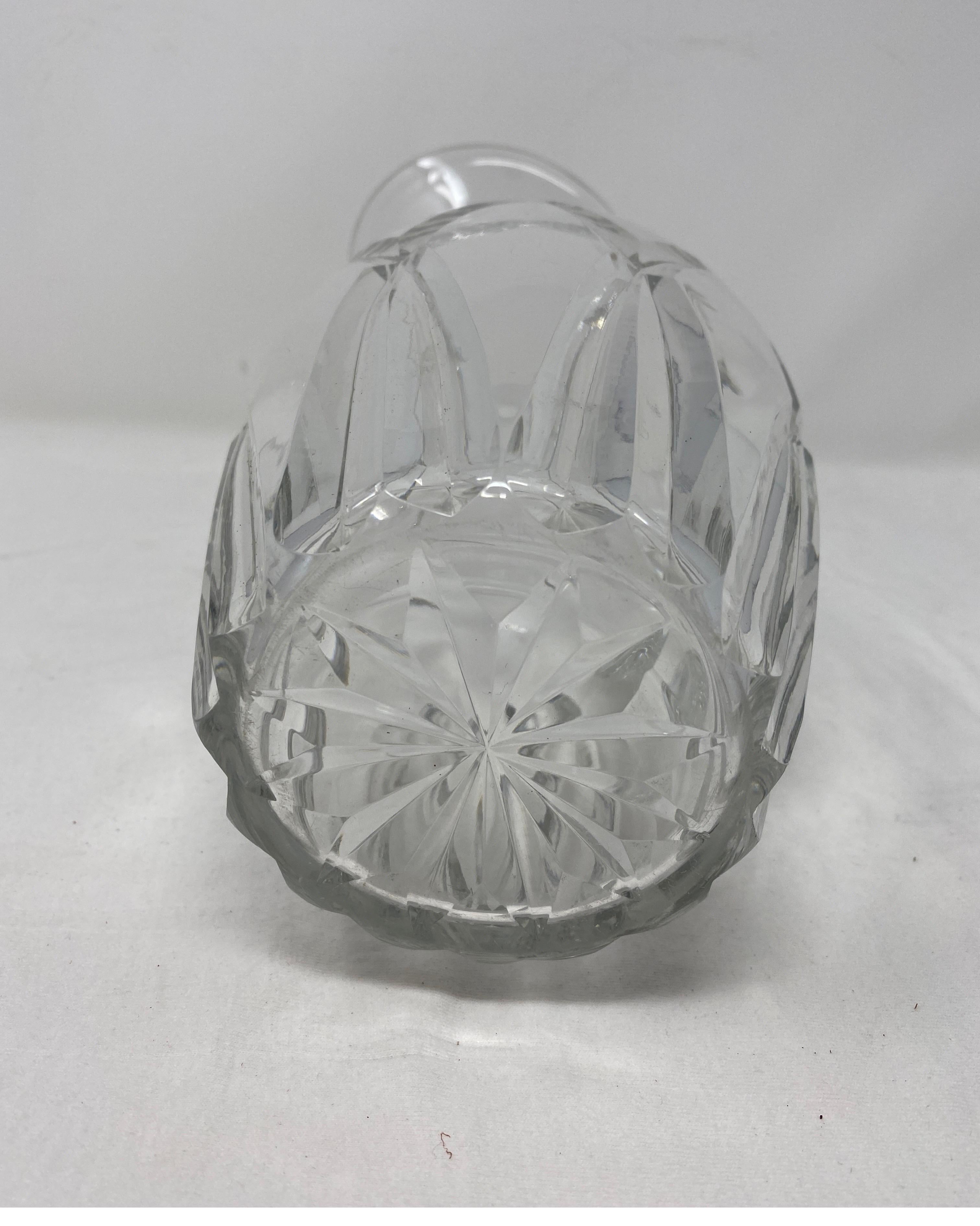 French Antique Crystal Pitcher For Sale
