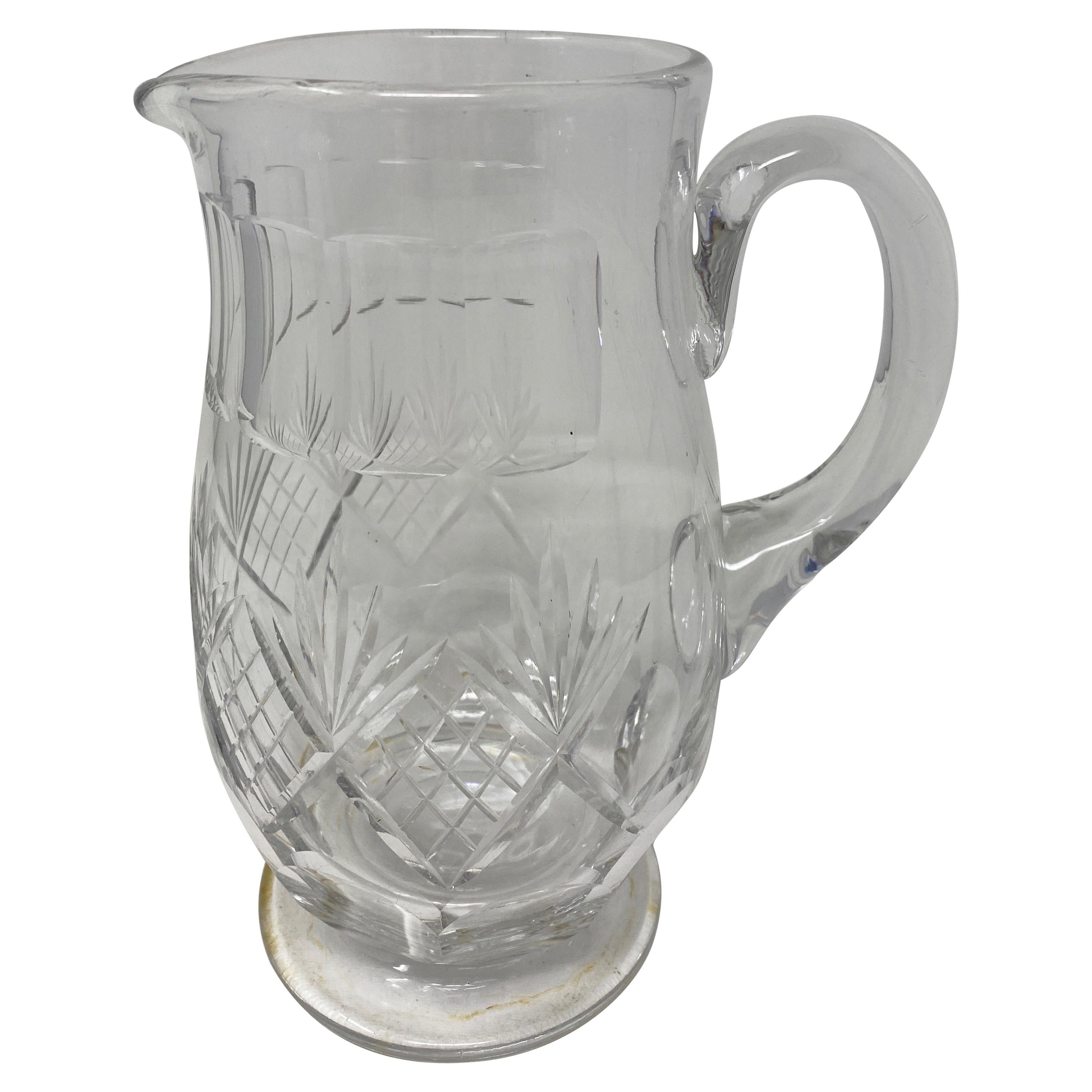 Antique Crystal Pitcher For Sale