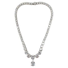 Antique Crystal Riviere Necklace 1920s