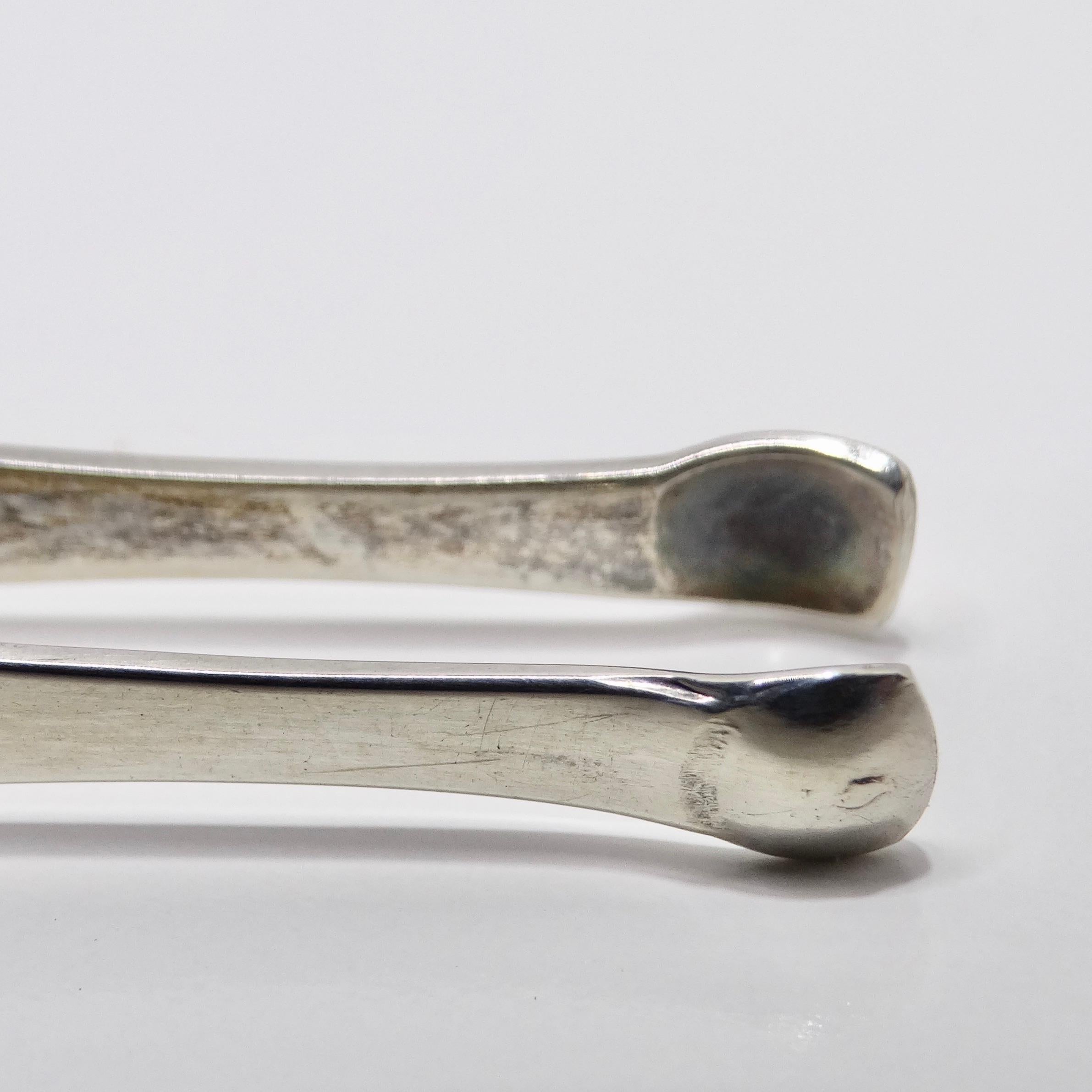 Antike Kristall- Zahnbügelhalter- und Silber-Servierzangen im Angebot 11