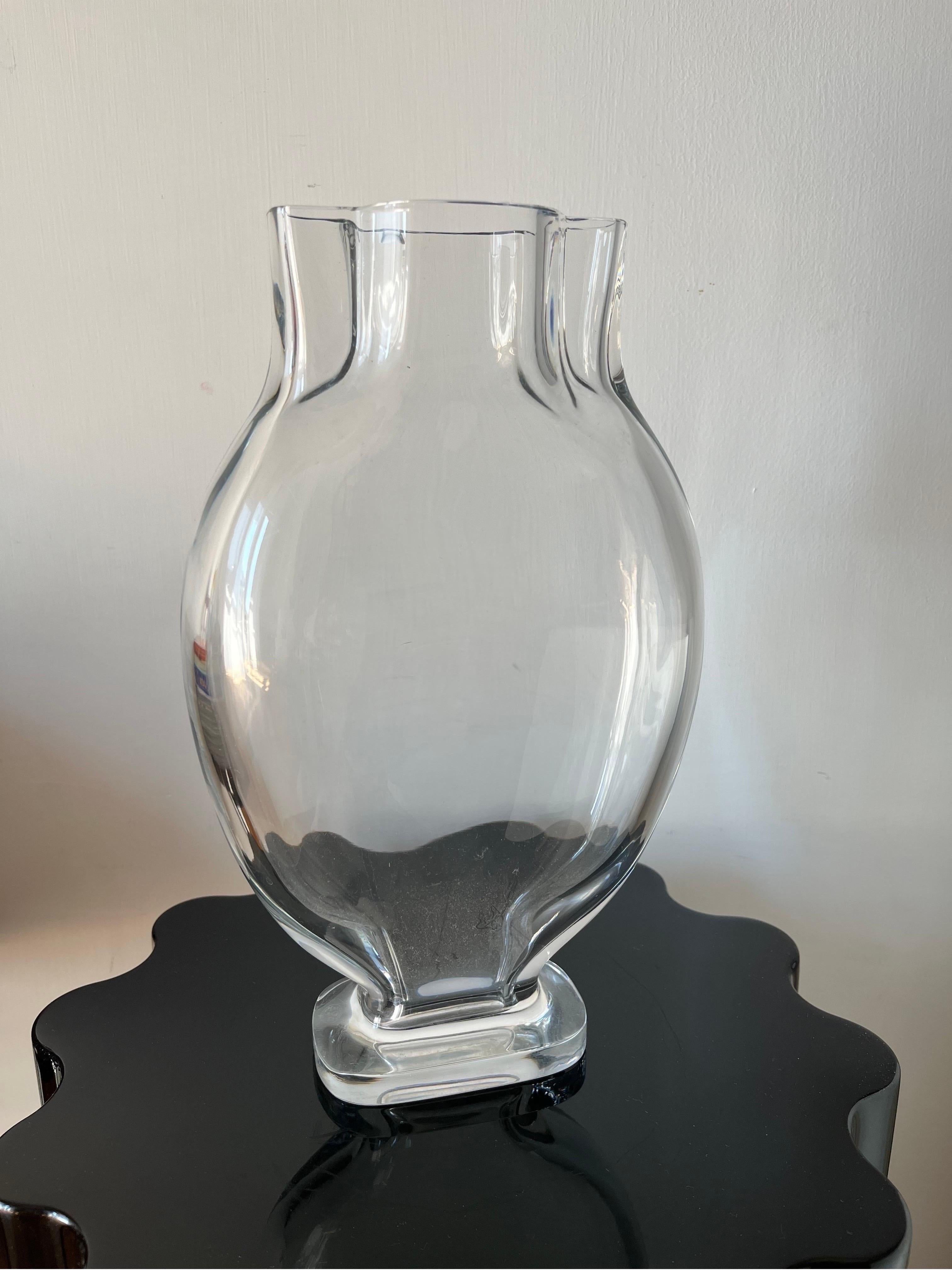 Vase en cristal ancien fabriqué en France dans les années 1950 - Art en vente 5