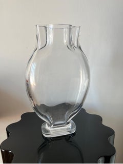 Antique Crystal Vase Made in France 1950s, Art