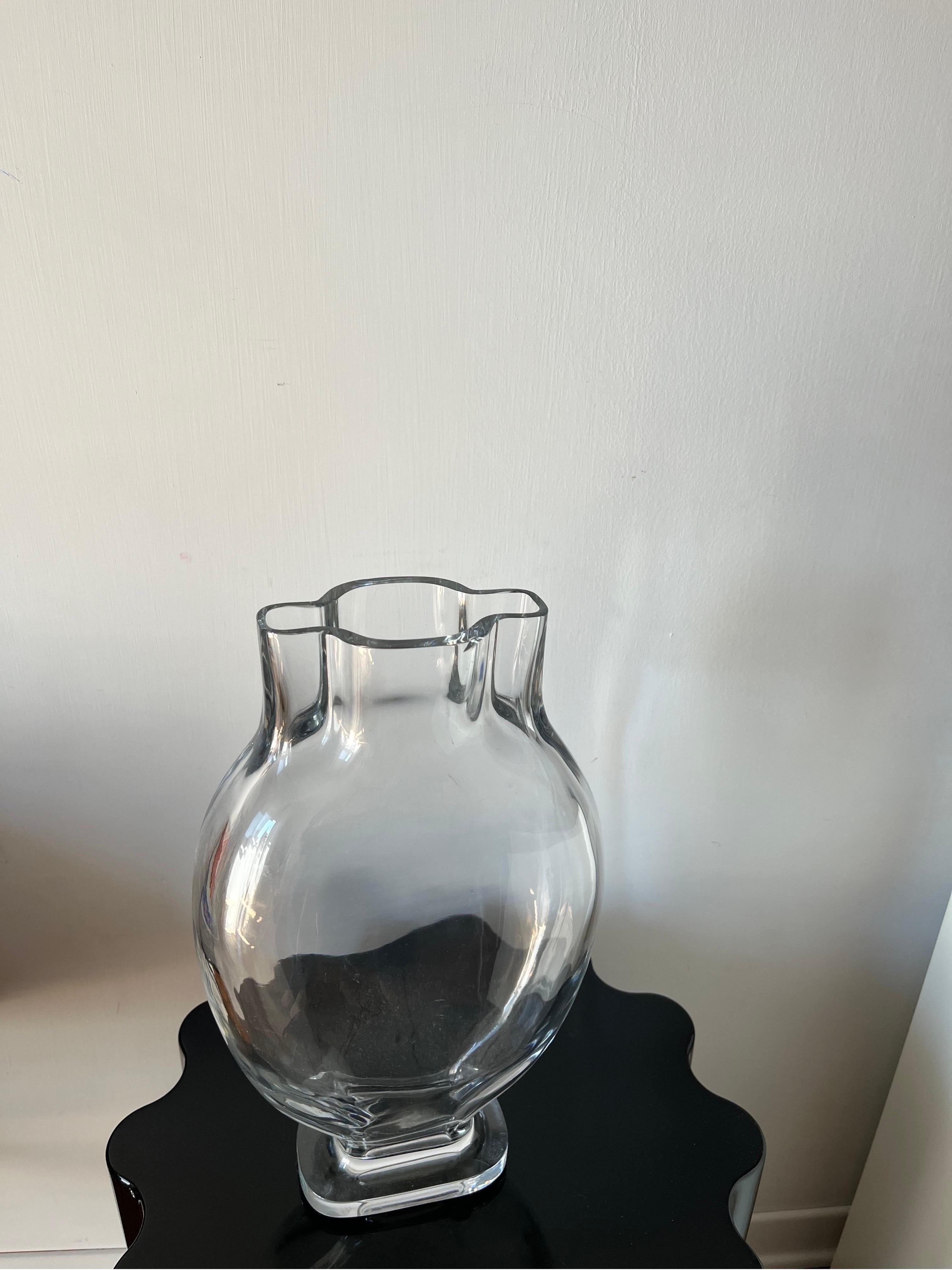 Antique Crystal Vase Made in France 1950s, Art For Sale 1