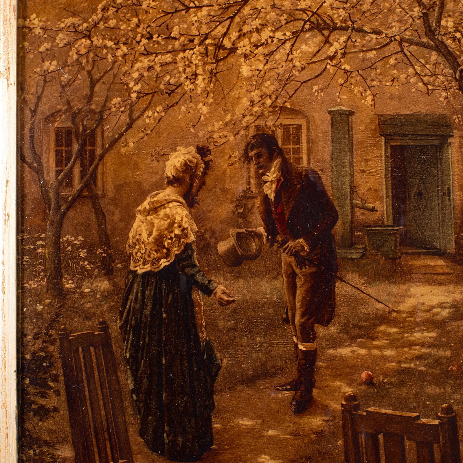 Antique Crystoleum Picture, German, Framed, Mezzotint Painting, Art, Victorian For Sale 3